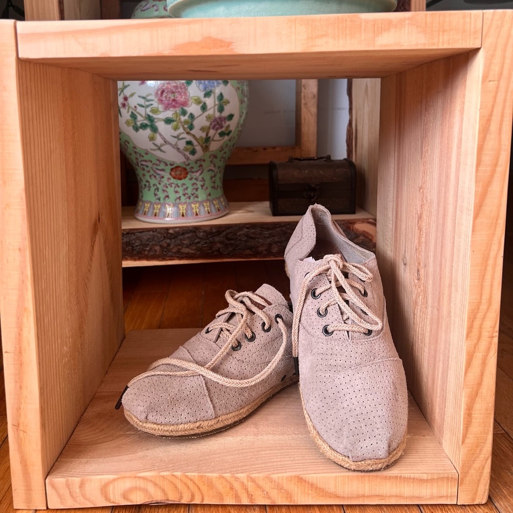 Toms Light Brown Perforated Loafers